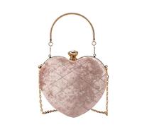 Elegant Evening Bag With Chain Strap Stylish Chain Handle Handbag Fashionable Heart Shape Bag For Formal Gatherings Blue Evening