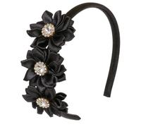Elegant Evening Floral Rhinestones Headband Comfortable Fabric Lady Hair Hoop for Special Event Parties and Galas Lightweight Hairband
