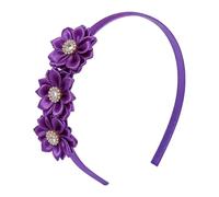 Elegant Evening Floral Rhinestones Headband Comfortable Fabric Lady Hair Hoop for Special Event Parties and Galas Lightweight Hairband