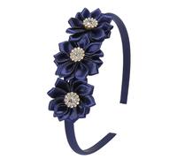 Elegant Evening Floral Rhinestones Headband Comfortable Fabric Lady Hair Hoop for Special Event Parties and Galas Lightweight Hairband