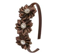 Elegant Evening Floral Rhinestones Headband Comfortable Fabric Lady Hair Hoop for Special Event Parties and Galas Lightweight Hairband