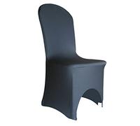 Elegant Event Essentials - 10 Pcs - Spandex Chair Covers - Polyester Spandex Elastic Protective Slipcovers - Removable - Washable - For Wedding Decor, Events, Christmas, Parties & Banquets - Black