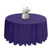 Elegant Event Essentials - 108" Polyester Round Table Plain Cloth/Cover - For Home Décor, Wedding, Parties, Dining Table, Cafe Restaurant & Banquet - Wrinkle-Free - Washable - Navy Blue
