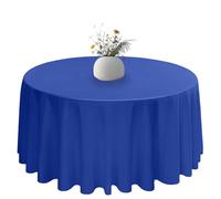 Elegant Event Essentials - 120" Polyester Round Table Plain Cloth/Cover - For Home Décor, Wedding, Parties, Dining Table, Cafe Restaurant & Banquet - Wrinkle-Free - Washable - Royal Blue