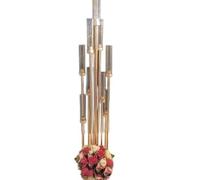 Elegant Event Essentials - 136cm Tall Gold Acrylic Candelabra Candle Holder Floor & Table Centerpiece for Weddings, Parties, Events Décor with LED Compatibility for Stylish Occasion