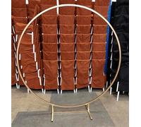 Elegant Event Essentials- 200cm Gold Wedding Arch Frame Moongate Freestanding Round Backdrop Stand- Indoor Outdoor Events No Screws Needed, Minimal Assembly Display - Weddings, Party & Decorations