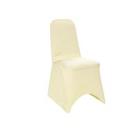 Elegant Event Essentials - 4 Pcs - Spandex Chair Covers - Polyester Spandex Elastic Protective Slipcovers - Removable - Washable - For Wedding Decor, Events, Christmas, Parties & Banquets - Ivory