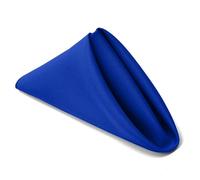 Elegant Event Essentials - 50 Pcs Square Polyester Tablecloth Napkins with Hemmed Edges for Wedding, Reception Events, Dinning, Banquets & Christmas Parties - 19'' x 19'' (48cm x 48cm) - Royal Blue