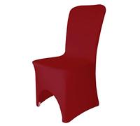 Elegant Event Essentials - 6 Pcs - Spandex Chair Covers - Polyester Spandex Elastic Protective Slipcovers - Removable - Washable - For Wedding Decor, Events, Christmas, Parties & Banquets - Burgundy