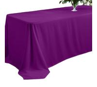 Elegant Event Essentials - 60 x 102″ Rectangular Polyester Table Cloth/Cover - For Home Décor, Wedding, Party, Dining Table, Cafe Restaurants & Banquet - Wrinkle-Free - Washable - Purple