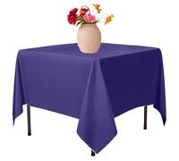Elegant Event Essentials-Celebration-Ready Polyester Square Tablecloth Collection: Elevate Your Home, Wedding, and Dining Experiences with Elegance and Wrinkle-Free 35 x 35 Inch Navy Blue
