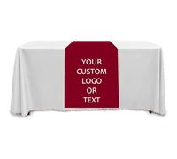 Elegant Event Essentials - Customized Table Runner - Personalized Text / Logo, Printed Name Design for Business, Tradeshow, Events, Exhibition, Weddings - (24x60in / 60x150cm) - Burgundy