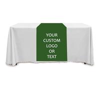 Elegant Event Essentials - Customized Table Runner - Personalized Text / Logo, Printed Name Design for Business, Tradeshow, Events, Exhibition, Weddings - (24x60in / 60x150cm) - Forest Green
