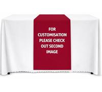 Elegant Event Essentials - Customized Table Runner - Personalized Text / Logo, Printed Name Design for Business, Tradeshow, Events, Exhibition, Weddings - (30x60in / 76x150cm) - Burgundy
