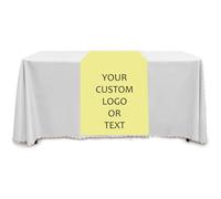 Elegant Event Essentials - Customized Table Runner - Personalized Text / Logo, Printed Name Design for Business, Tradeshow, Events, Exhibition, Weddings - (13x60in / 33x150cm) - Ivory