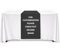 Elegant Event Essentials - Customized Table Runner - Personalized Text / Logo, Printed Name Design for Business, Tradeshow, Events, Exhibition, Weddings - (36x60in / 91x150cm) - Black