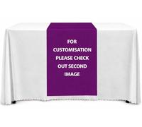 Elegant Event Essentials - Customized Table Runner - Personalized Text / Logo, Printed Name Design for Business, Tradeshow, Events, Exhibition, Weddings - (24x60in / 60x150cm) - Purple
