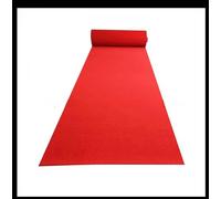 Elegant Event Essentials Heavy-Duty Reusable Red Aisle Runner Carpet 10m x 1m Smooth Flat Surface 2mm Thick, Film Protected 100% Polypropylene for Weddings, Events, Parties, Indoor & Outdoor Use