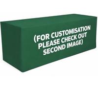 Elegant Event Essentials - Personalized Fitted Rectangle Tablecloth with Logo or Text - For Business, Events, Trade Shows, Weddings, Birthdays - Logo or Text Printed Cover - 8FT x 2.5FT