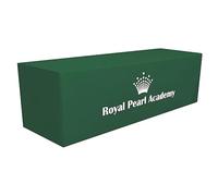 Elegant Event Essentials - Personalized Fitted Rectangle Tablecloth with Logo or Text - For Business, Events, Trade Shows, Weddings, Birthdays - Logo or Text Printed Cover - 6FT x 2.5FT