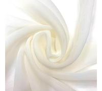 Elegant Event Essentials - Plain Chiffon Fabric - Soft Lightweight Premium Quality Material - Semi-Sheer - for Sewing, Summer Woven Dress, Draping Fabric Material - 60″ Wide Fabric - Ivory - 1M