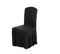 Elegant Event Essentials - Pleated Chair Covers-Full Length Easy Fitted Slipcovers-Protective Stretchable Easy to clean-Perfect for For Wedding Decor, Parties Events, Banquets & Christmas-Black