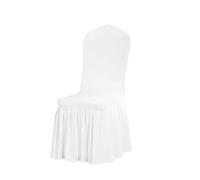 Elegant Event Essentials - Pleated Chair Covers-Full Length Easy Fitted Slipcovers-Protective Stretchable Easy to clean-Perfect for For Wedding Decor, Parties Events, Christmas-White (Pack of 50)