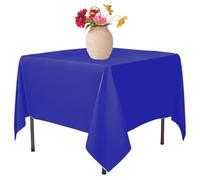 Elegant Event Essentials-Polyester Square Table Plain Cloth/Cover - For Home Décor Wedding Parties Dining Table Cafe Restaurant & Banquet- Stain & Wrinkle-Free-Washable 90 x 90 Inch Royal blue