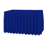 Elegant Event Essentials - Polyester Table Skirt - For Home Décor, Wedding, Party, Dining Table, Cafe Restaurants & Banquet - Wrinkle-Free - Easy wash- 14 Feet- Royal Blue