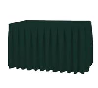 Elegant Event Essentials - Polyester Table Skirt - For Home Décor, Wedding, Party, Dining Table, Cafe Restaurants & Banquet - Wrinkle-Free - Easy wash- 21 Feet- Forest Green