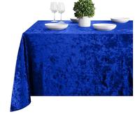 Elegant Event Essentials - Rectangle Crushed Velvet Tablecloth/Cover - For Weddings, Banquet, Home, Dinner, Party Decoration - Washable, Soft Material - Royal Blue - 90 x 156 Inch - Pack of 1
