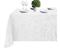 Elegant Event Essentials-Rectangle Crushed Velvet Tablecloths-Thicken Wrinkle-Resistant Table Cloth, Washable Heavy Weight Table Cover 60 Inch x 126 Inch White