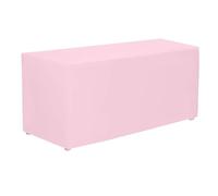 Elegant Event Essentials - Rectangle Fitted Polyester Tablecloth - For Home, Buffet Table, Holiday, Banquet, Dinner, Wedding Events, Trade Show - Heavy Duty Fabric - Light Pink - 6FT x 2.5FT