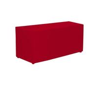 Elegant Event Essentials - Rectangle Fitted Polyester Tablecloth - Table Cover For Home, Buffet Table, Holiday, Banquet, Dinner, Wedding Events, Trade Show - Heavy Duty Fabric - Red - 6FT x 2.5FT