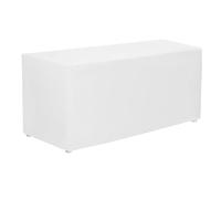 Elegant Event Essentials - Rectangle Fitted Polyester Tablecloth - Table Cover For Home, Buffet Table, Holiday, Banquet, Dinner, Wedding Events, Trade Show - Heavy Duty Fabric - White - 8FT x 2.5FT