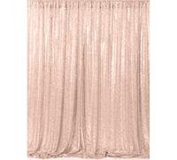 Elegant Event Essentials - Sequin Backdrop Drape - Photography studio props - Portable Wedding Stage Photo Background - For Party Prom Wedding Banquet Christmas Birthday - 4FTX6FT - Rose Gold