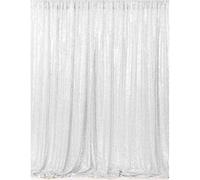 Elegant Event Essentials - Sequin Backdrop Drape - Photography studio props - Portable Wedding Stage Photo Background - For Party Prom Wedding Banquet Christmas Birthday - 10FTX10FT - White