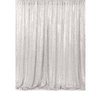 Elegant Event Essentials - Sequin Backdrop Drape - Photography studio props - Portable Wedding Stage Photo Background - For Party Prom Wedding Banquet Christmas Birthday - 2FTX6FT - Silver
