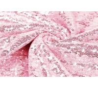 Elegant Event Essentials - Sequin Fabric - Sewing Fabric - Shimmer and Shine with Sequin Material - for Wedding Dresses, Home Decor, Arts & Craft - Durable - Pre - Cut Lengths - Pink - 1 Meter