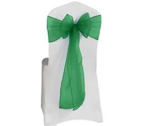 Elegant Event Essentials - Set of 10 - Organza Chair Tie Sashes - Wider Fuller Cover for Wedding Decorations, Birthday, Banquets & Party Events - Chair Cover Sheer Bows, Ribbon - Sage Green