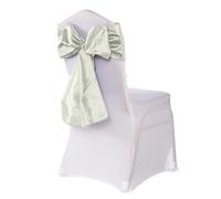 Elegant Event Essentials - Set of 100 - Taffeta Chair Sashes - Bow Tie - Wider Fuller Chair Cover Decor for Wedding Decorations, Birthday, Banquets, Reception & Party Events - Ribbon - Ivory