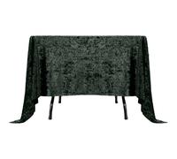 Elegant Event Essentials - Square Crushed Velvet Table Cover - Soft Fabric Tablecloth - For Wedding, Parties, Banquet, Kitchen, Birthday, Dinner Events - Bottle Green - 30 x 30 Inch - Pack of 1