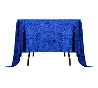 Elegant Event Essentials - Square Crushed Velvet Table Cover - Soft Fabric Tablecloth - For Wedding, Parties, Banquet, Kitchen, Birthday, Dinner Events - Royal Blue - 90 x 90 Inch - Pack of 1