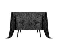 Elegant Event Essentials - Square Crushed Velvet Table Cover - Soft Fabric Tablecloth - For Wedding, Parties, Banquet, Kitchen, Birthday, Dinner Events - Black - 45 x 45 Inch - Pack of 1
