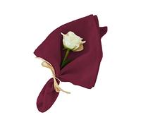 Elegant Event Essentials - Square Polyester Tablecloth Napkins with Hemmed Edges for Wedding, Reception Events, Dinning, Banquets & Christmas Parties - 19'' x 19'' (48cm x 48cm) (Burgundy, Set of 10)
