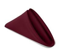 Elegant Event Essentials - Square Polyester Tablecloth Napkins with Hemmed Edges for Wedding, Reception Events, Dinning, Banquets & Christmas Parties - 19'' x 19'' (48cm x 48cm) (Burgundy, Set of 100)