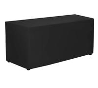 Elegant Event Essentials -Versatile Fitted Polyester Tablecloth: Elevate Home Décor, Illuminate Sparkling Parties, Christmas, Banquets, Weddings, Dining Tables, and Halloween. - Black - 4FT x 2FT