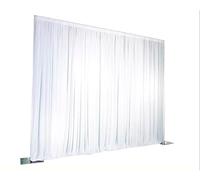 Elegant Event Essentials - White Backdrop Drape - 6MX4M - Photography Backdrop studio props - Portable Wedding Stage Photo Background - For Party Prom Wedding Banquet Christmas Birthday Celebrations