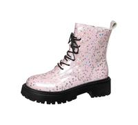 Elegant Everyday Ankle Boots - Classic Knitting Pattern and Accents, Comfortable Heel for Every Season, pink, 6 UK