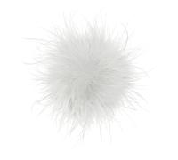 Elegant Extra Large Faux Feather Flower Brooch, 30cm Oversized Statement Lapel Pin, Wedding Banquet Ceremony Formal Fashion Jewellery Accessories for Women Men, Floral Corsage Gift (White)